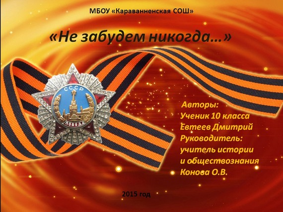 презентация не забудем никогда
